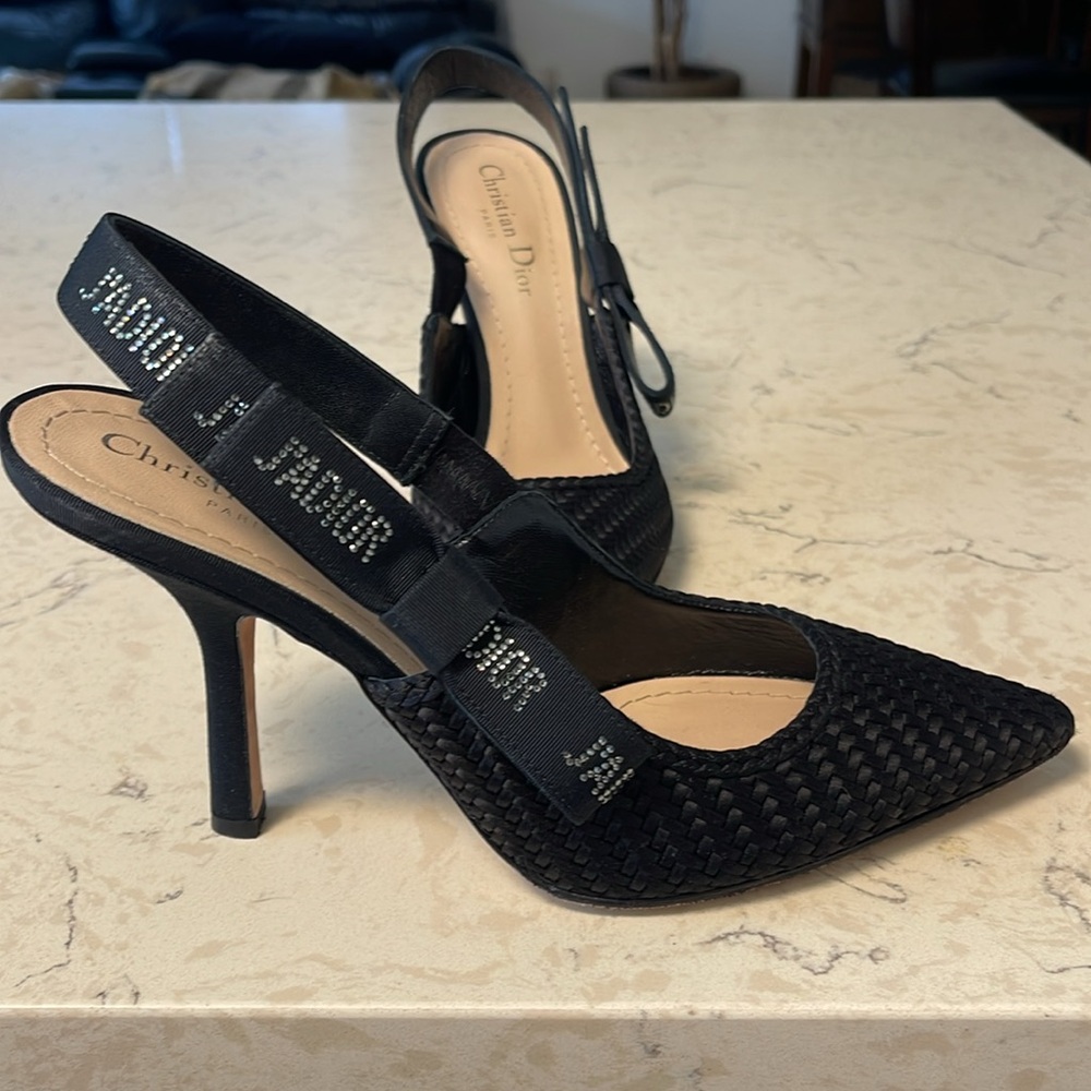 Christian Dior J’adore sling back pump black size 38.5 🖤